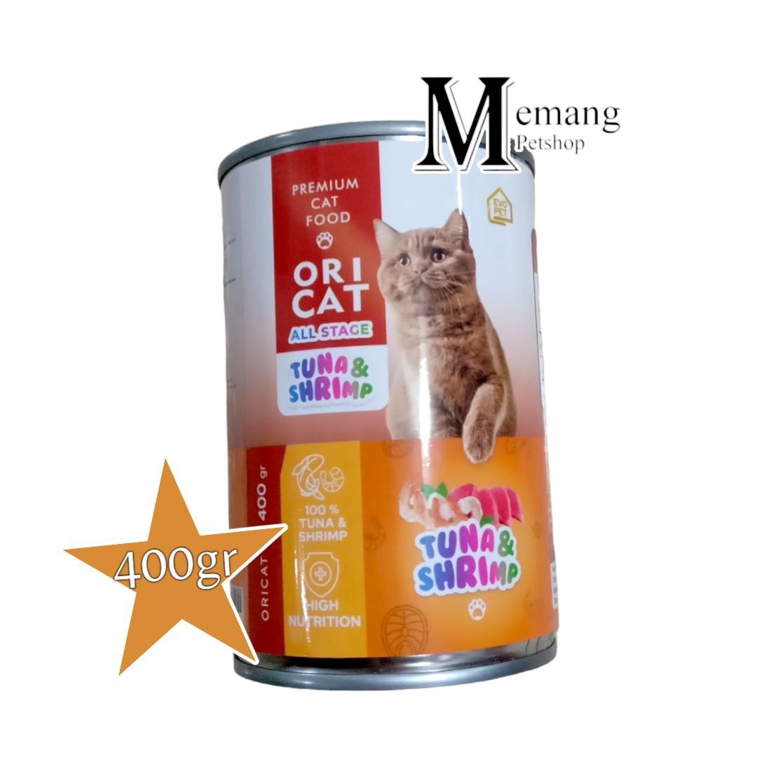 Ori Cat Kaleng 400gr Tuna Shrimp - Makanan Kucing OriCat