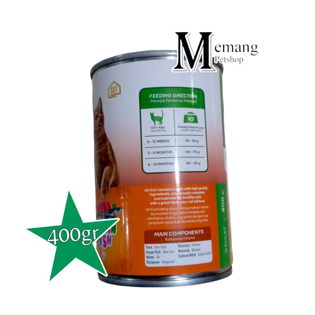 Ori Cat Kaleng 400gr Ocean Fish - Makanan Kucing OriCat