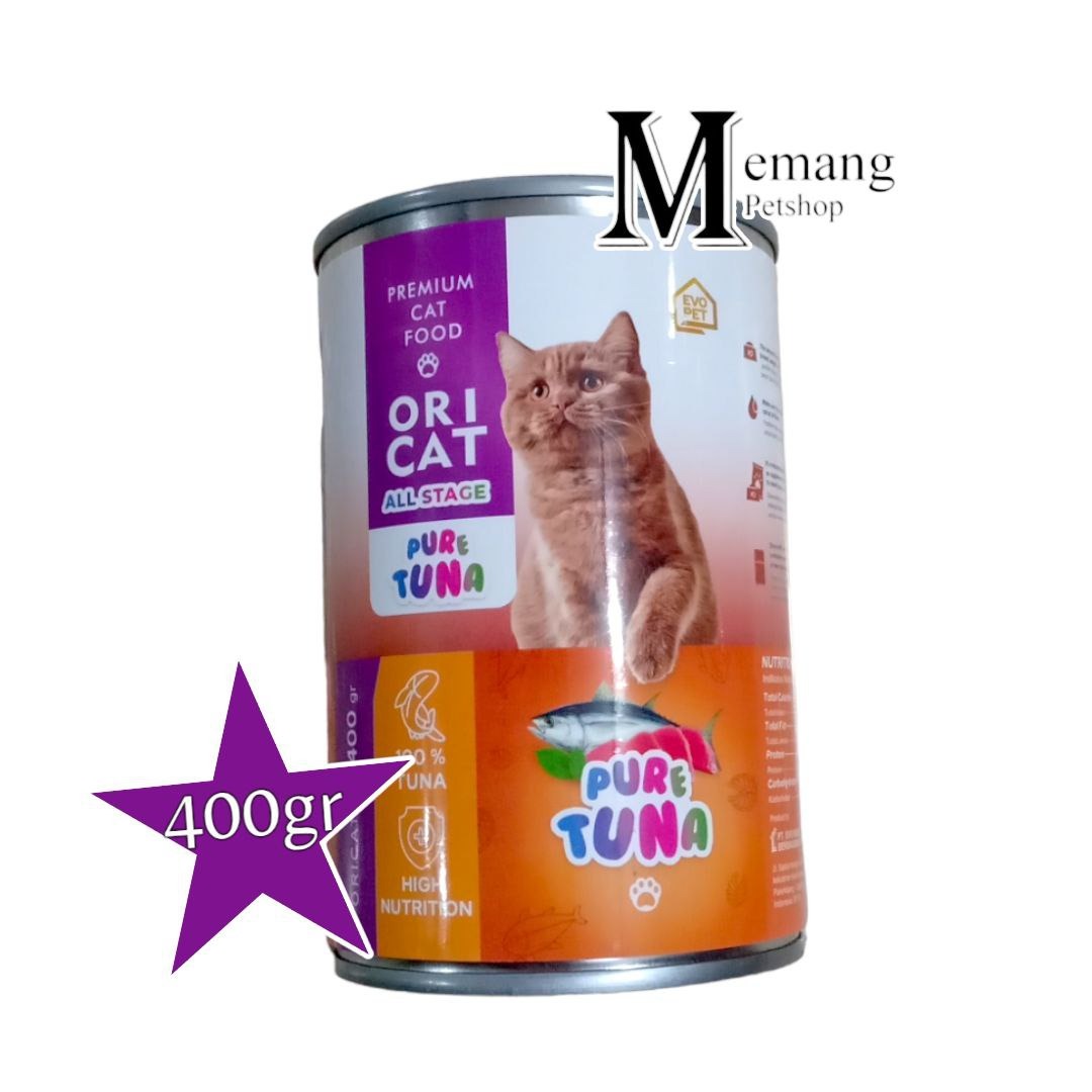 Ori Cat Kaleng 400gr Pure Tuna - Makanan Kucing OriCat