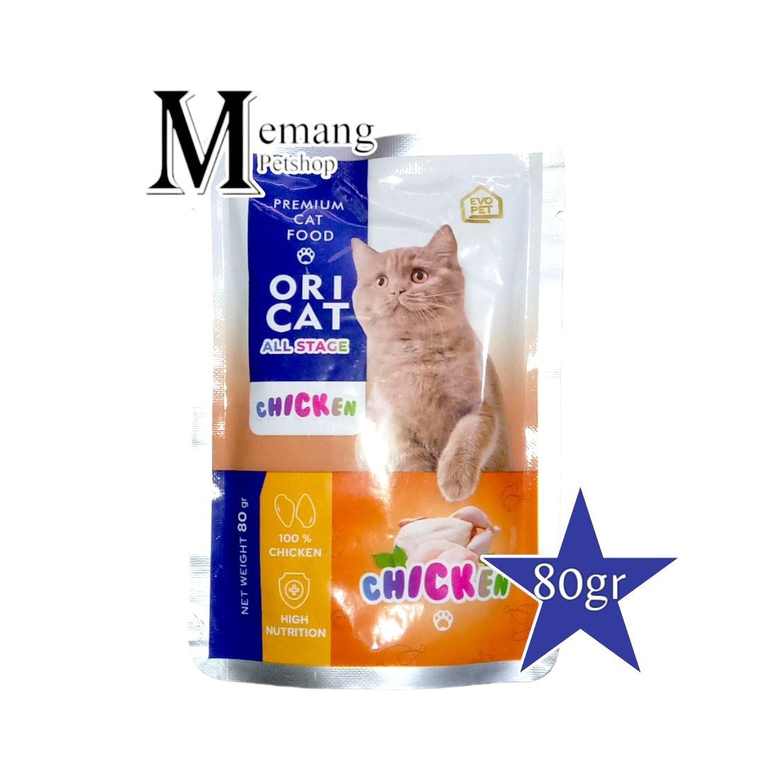 Ori Cat Pouch 80gr Chicken - Makanan Kucing Basah OriCat