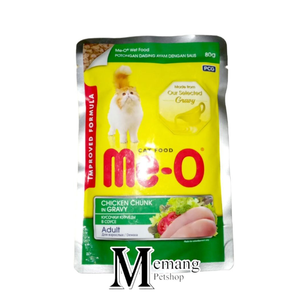Me-O Adult Pouch 80gram Sachet - Makanan Kucing Basah - Cat Wet Food