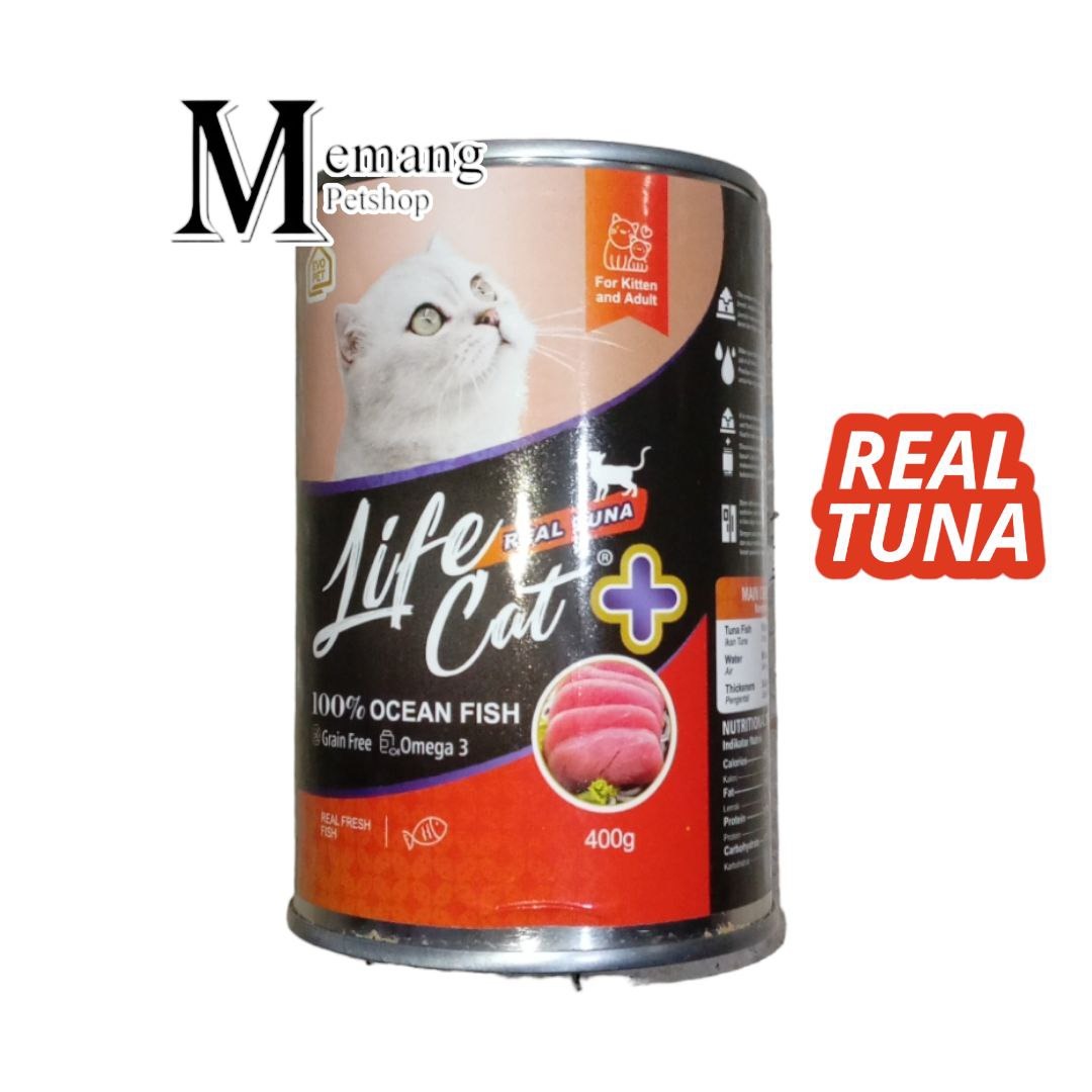 Life Cat Kaleng Plus 400gram Real Tuna - Makanan Kucing