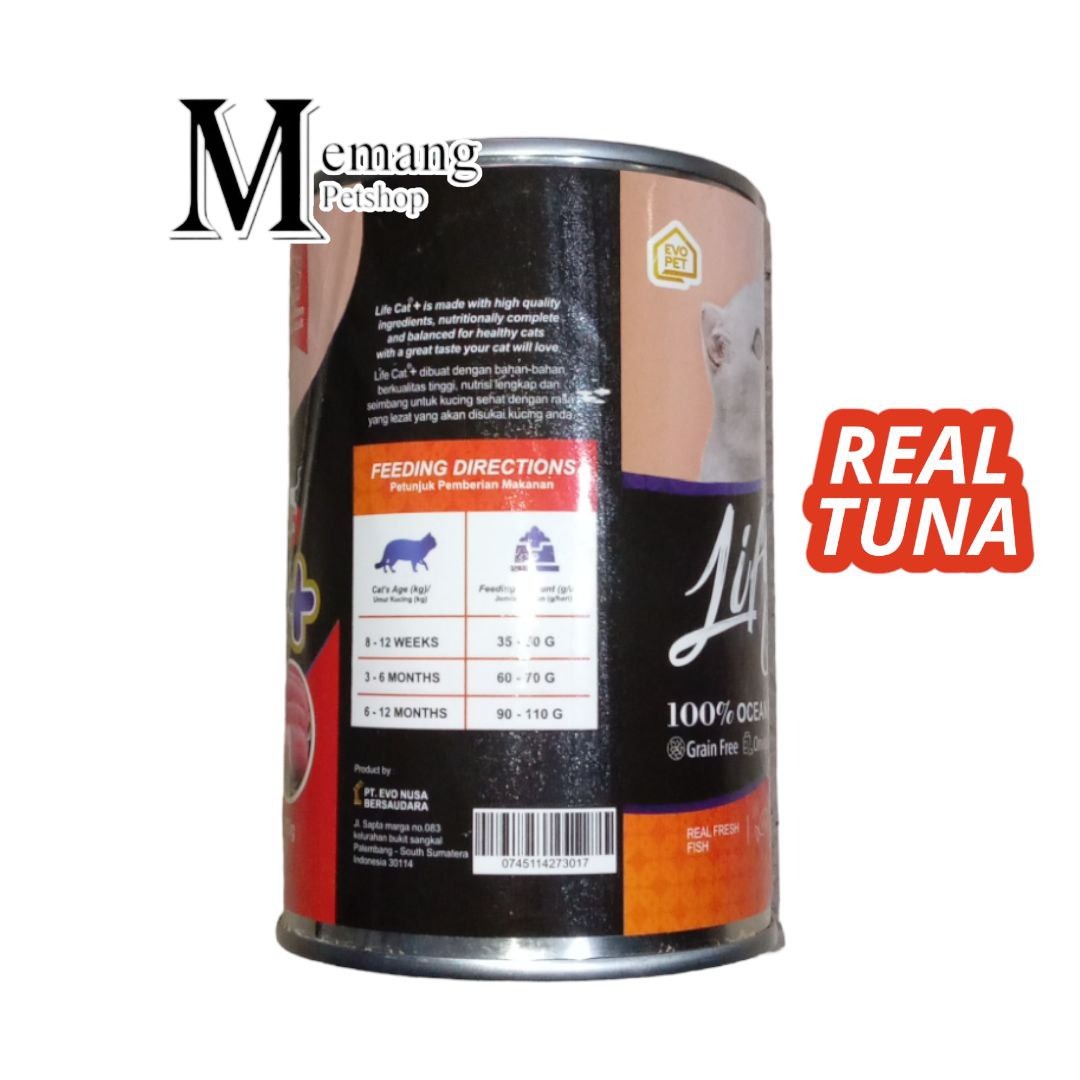 Life Cat Kaleng Plus 400gram Real Tuna - Makanan Kucing
