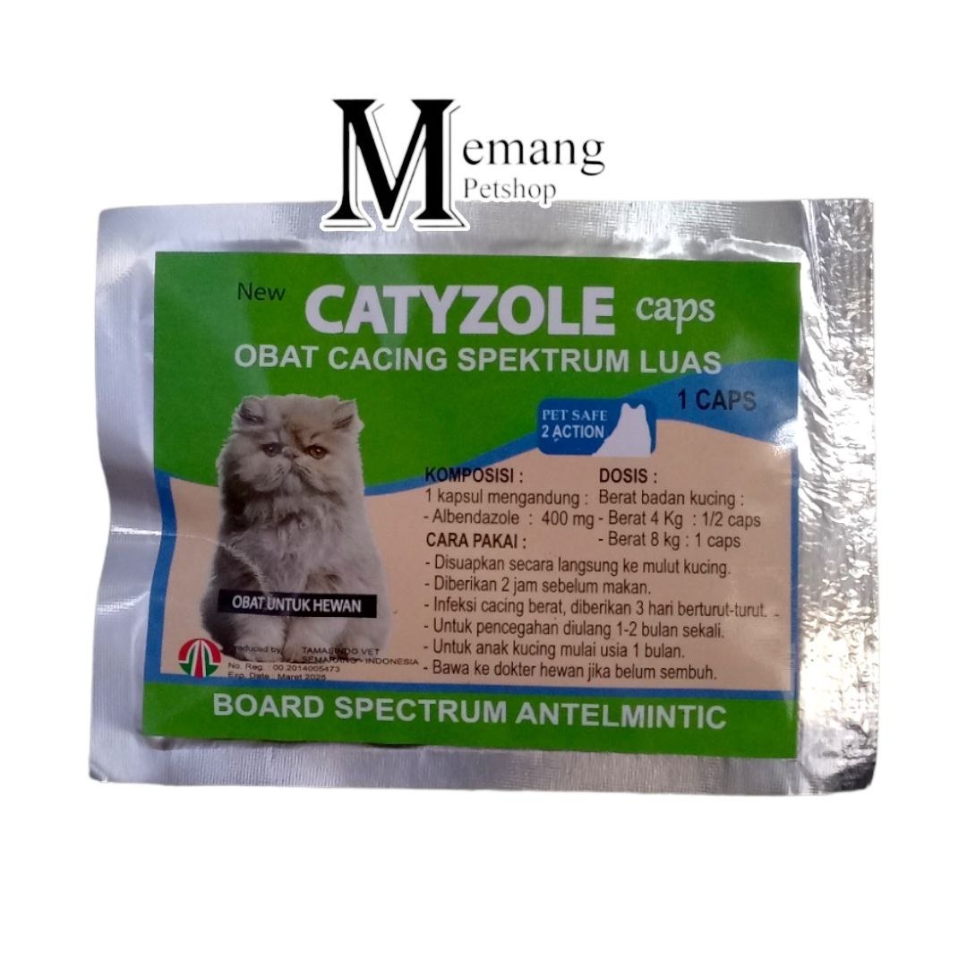 Catyzole Tablet - Kapsul - Obat Cacing Kucing
