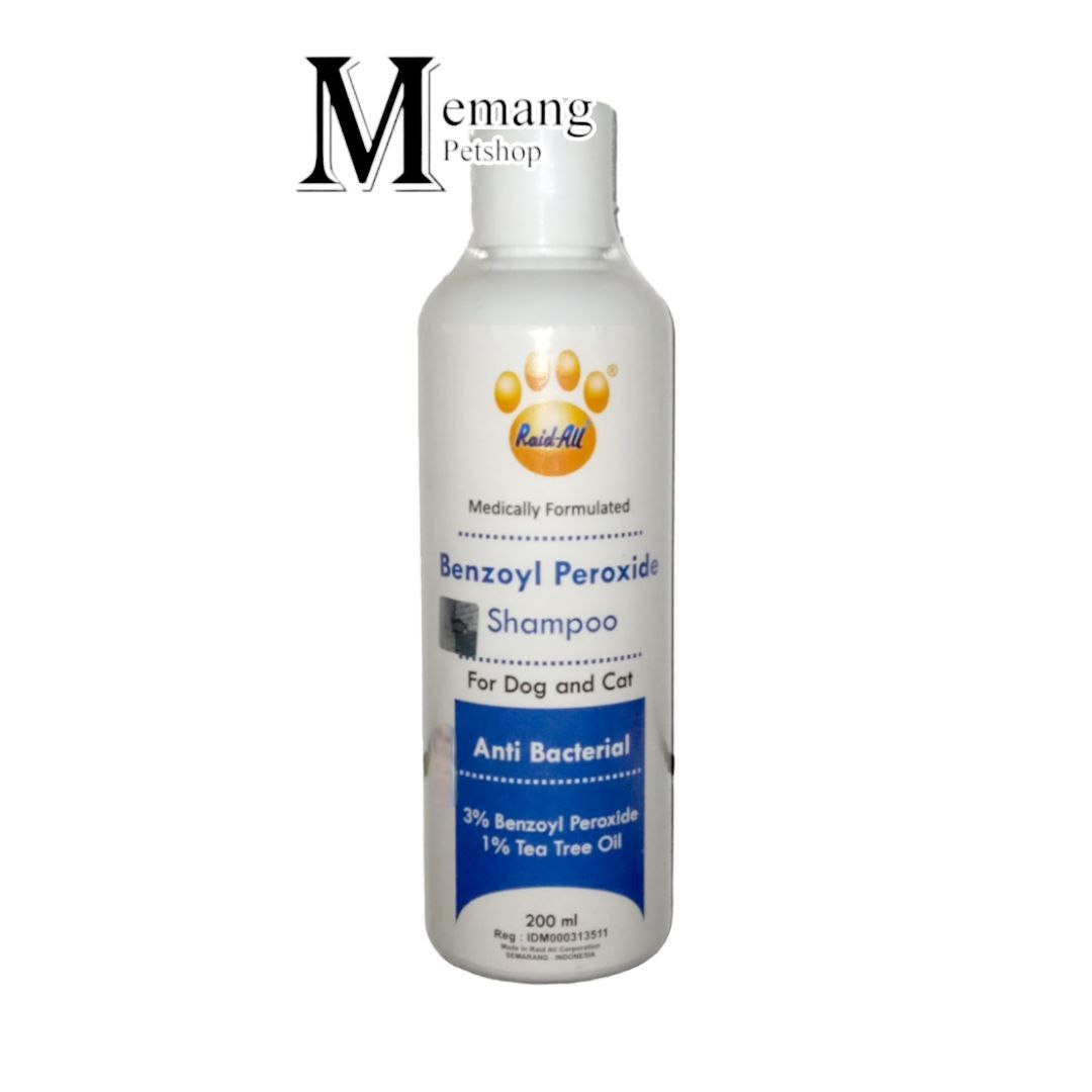 Benzoyl Peroxide Anti Bacterial Shampoo Miconazole - 200mL - Shampo - Anjing Kucing