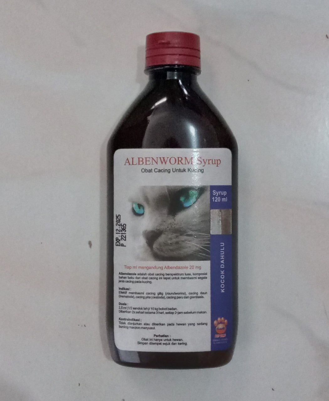 Albenworm Syrup Cat 120 ml Obat Cacing Cair Kucing Raid All