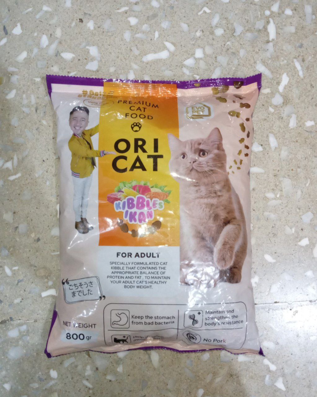 Ori Cat Adult Bentuk Ikan 800gram - Makanan Kucing Dewasa Cat Food Ori