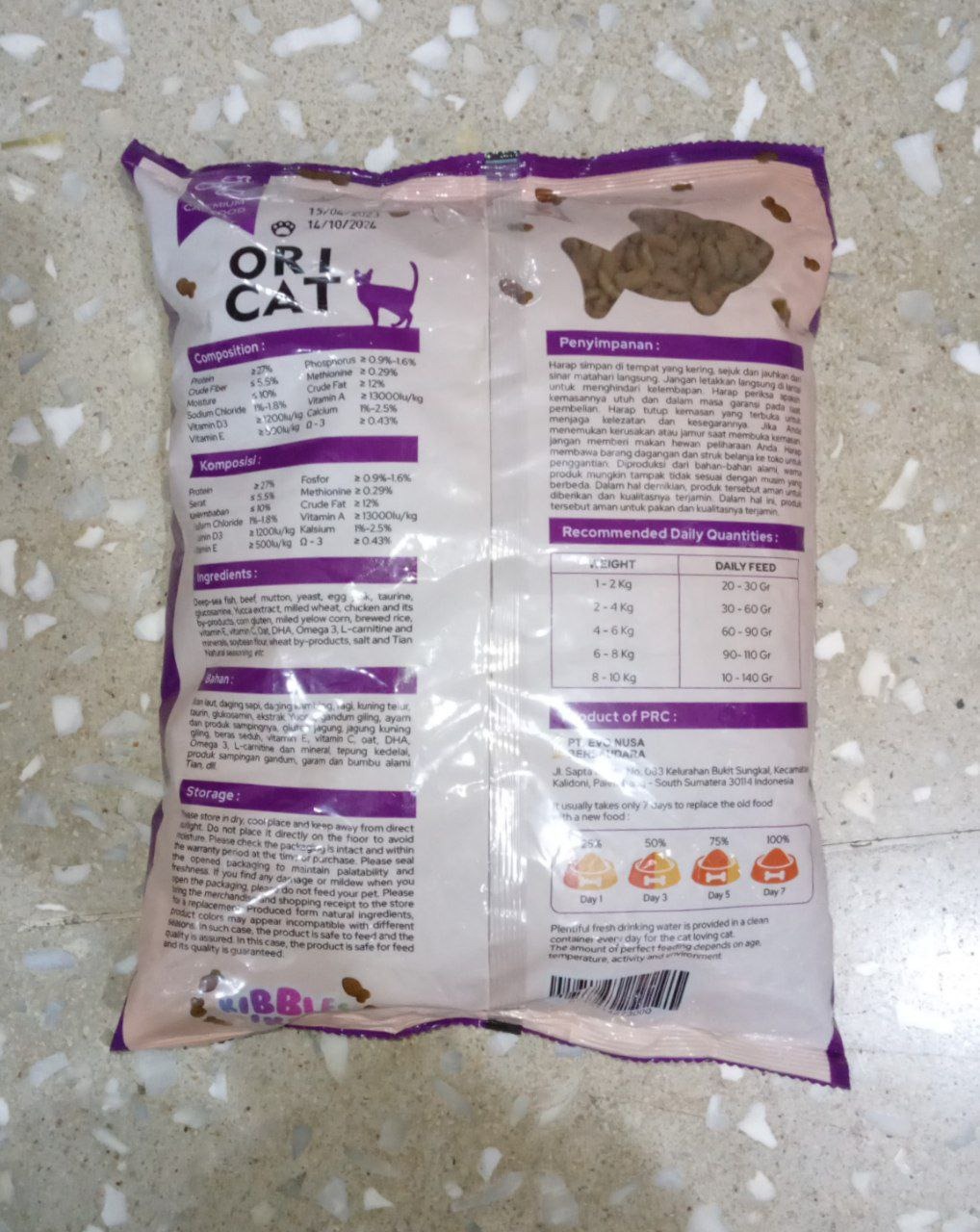Ori Cat Adult Bentuk Ikan 800gram - Makanan Kucing Dewasa Cat Food Ori