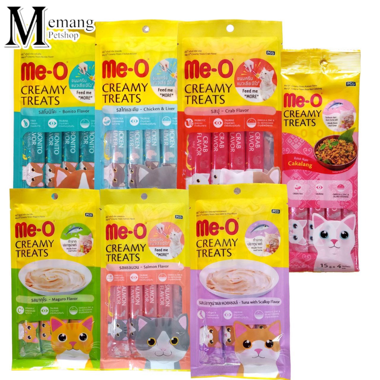 Me-o Creamy Treats - Liquid Snack - Cemilan Kucing Meo