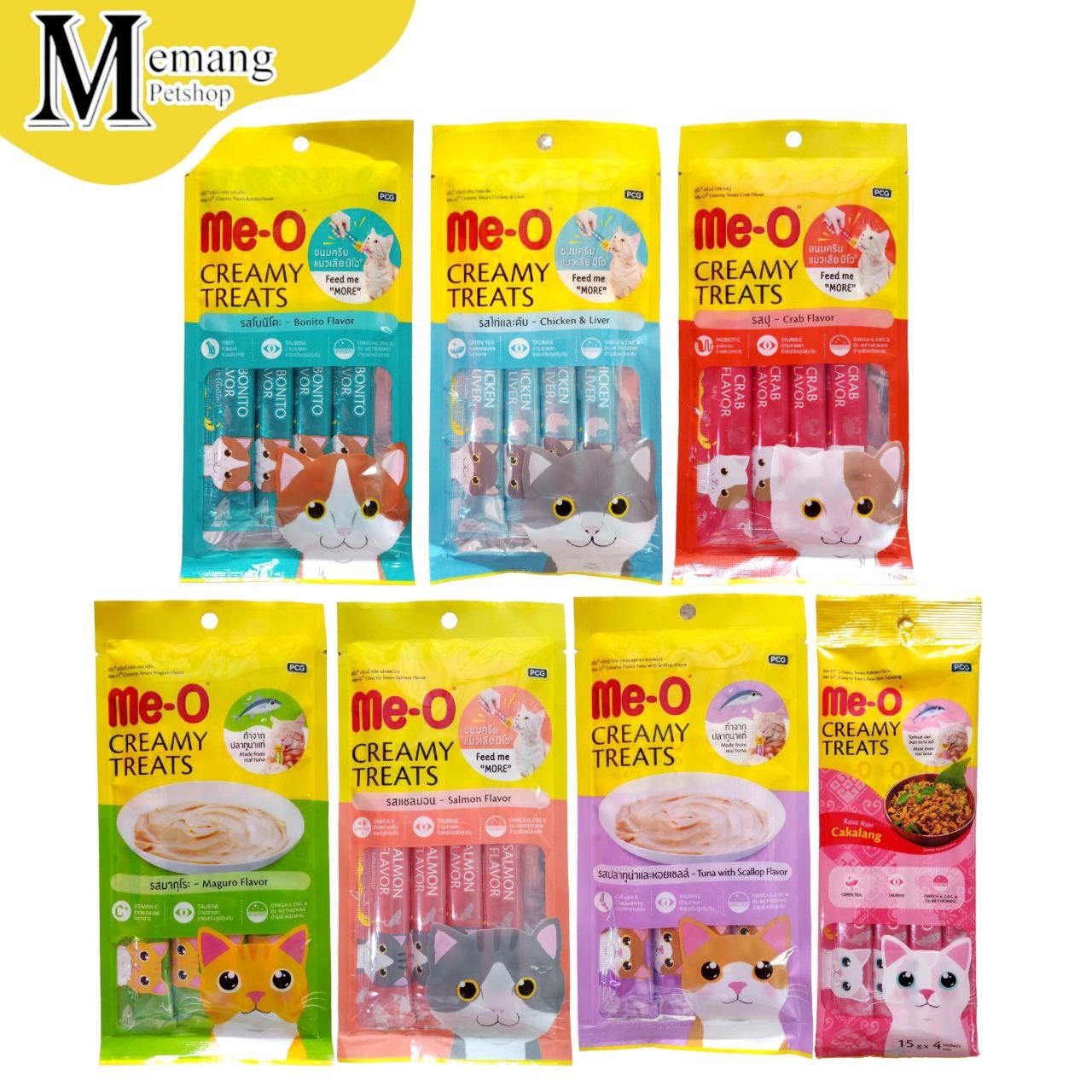 Me-o Creamy Treats - Liquid Snack - Cemilan Kucing Meo