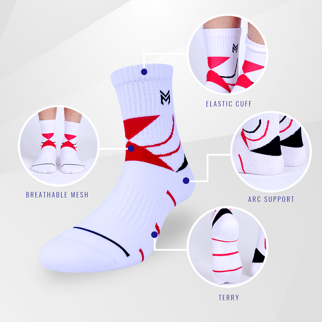 3 Pasang Kaos kaki Badminton Bundle Rexy Ace