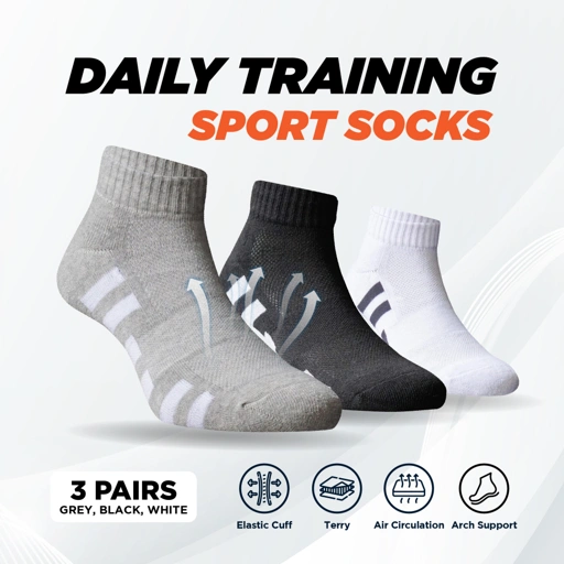 Image of 3 Pasang Kaos kaki Training Ankle 