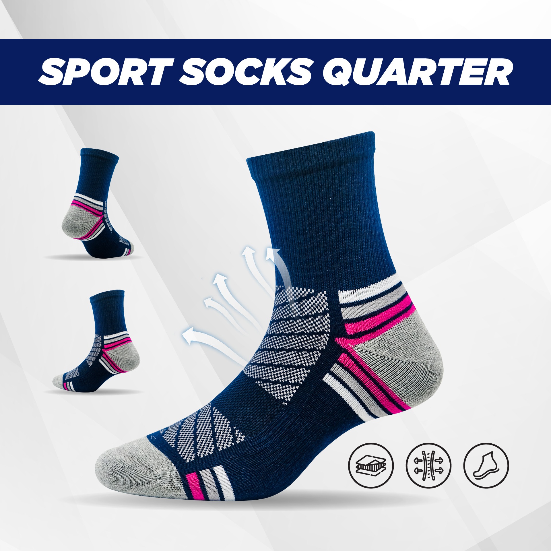 Kaos Kaki Hurricane Quarter