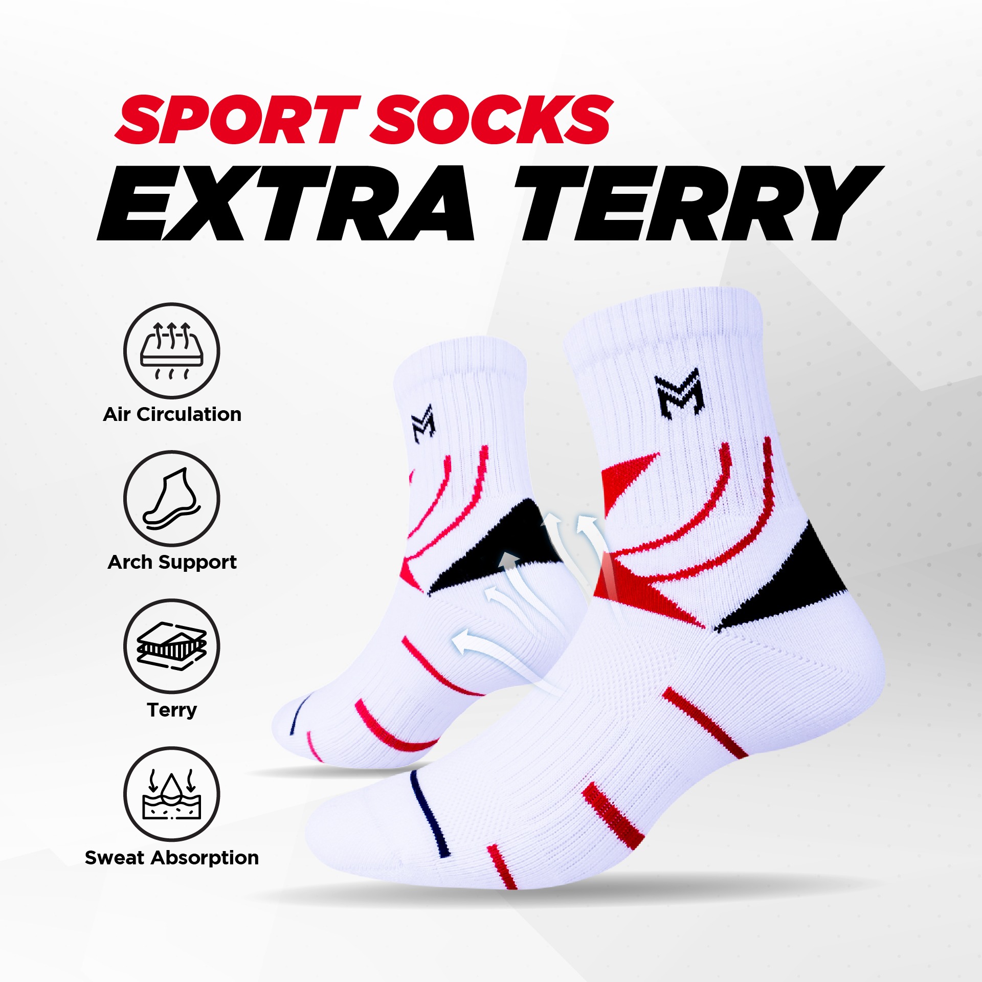 Kaos kaki Badminton Rexy Ace