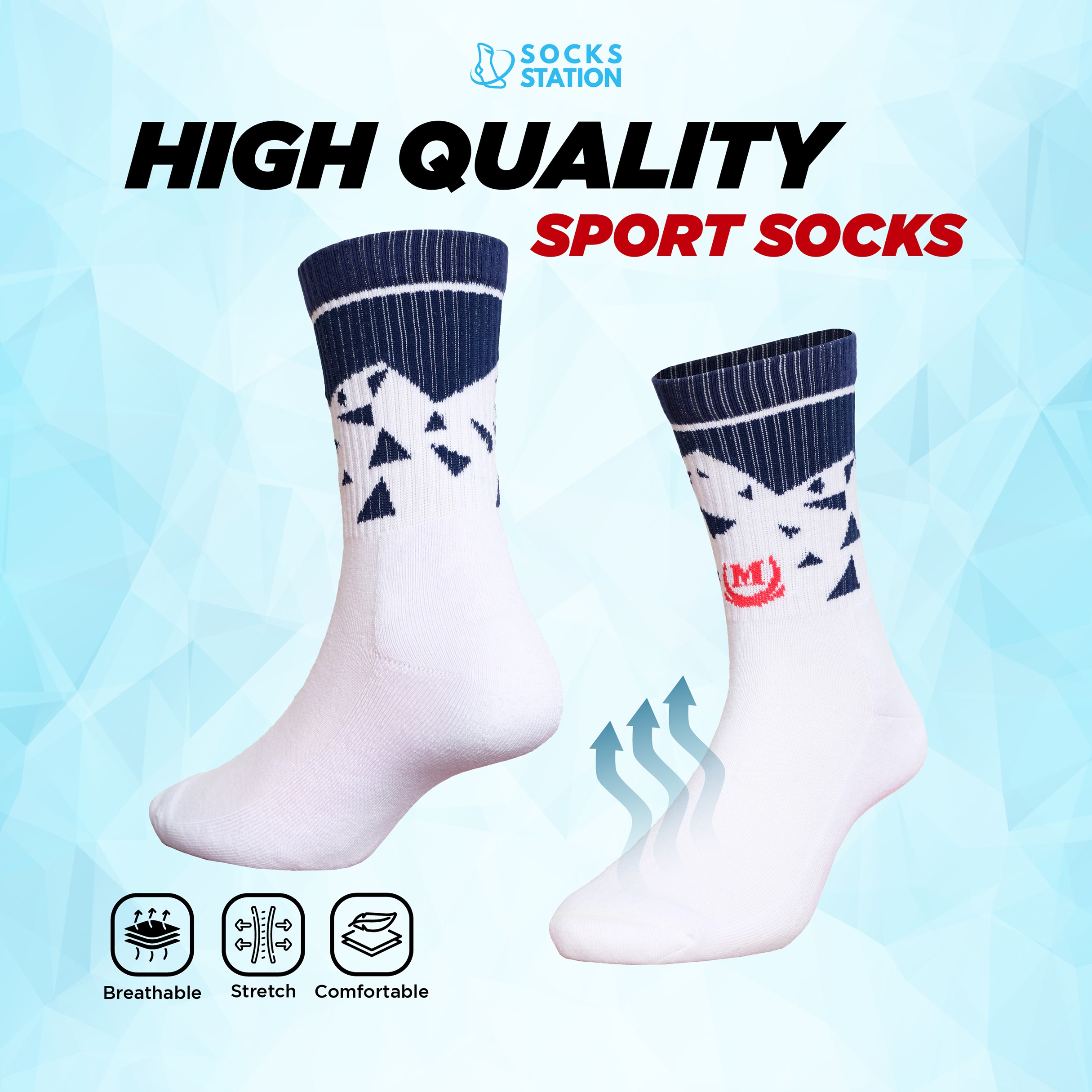 Kaos Kaki Breaking Quarter Sport Series 