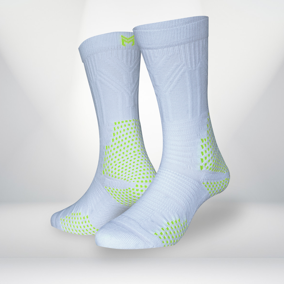 Kaos Kaki CIrrus White/Lime Green
