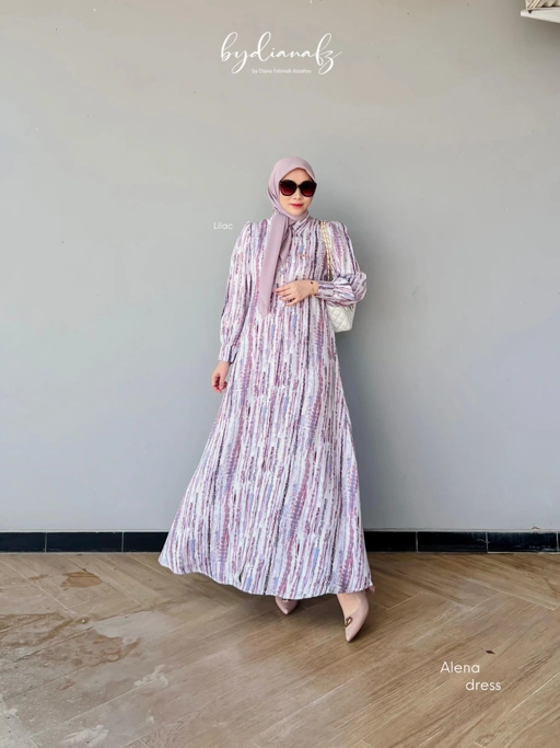 Image of Bydianafz Alena Dress Part 5 || Gamis Rayon Premium