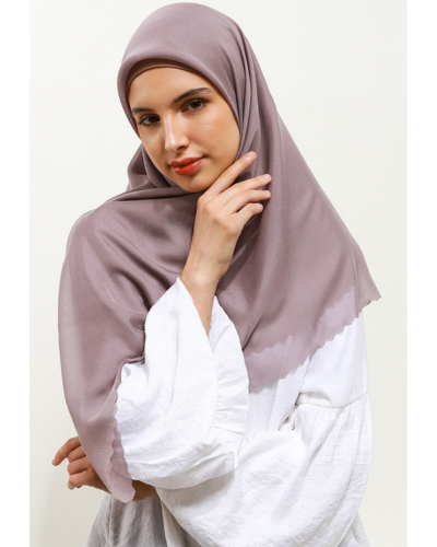 Leena plain scarves purple gray