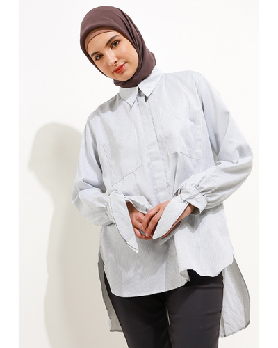 Daily strip top abu-abu