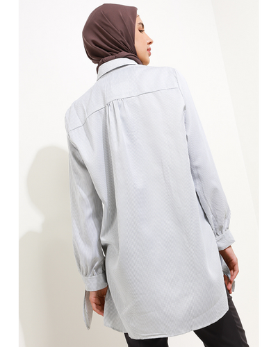 Daily strip top abu-abu