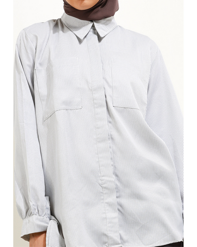 Daily strip top abu-abu