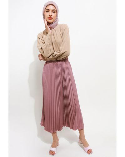 Madame pleats skirt pink coral