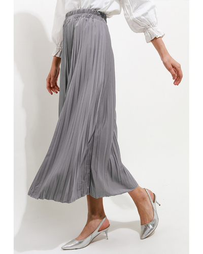 Madame pleats skirt stone