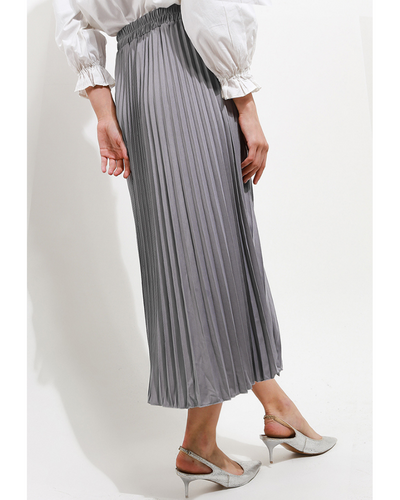Madame pleats skirt stone