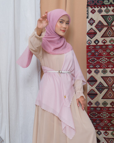 Leena plain scarves nude rose