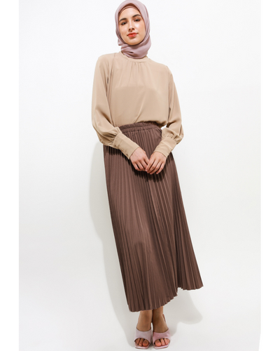 Madame pleats skirt wood