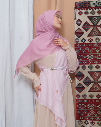 Leena plain scarves nude rose
