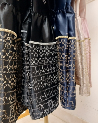 Camelia Tunic Charcoal Gold