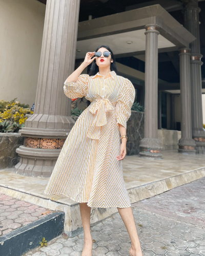 Aidene midi dress lemon