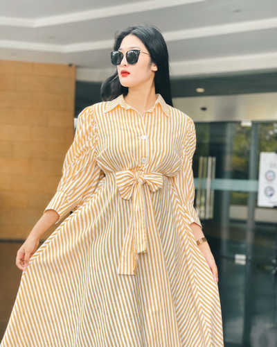 Aidene midi dress lemon