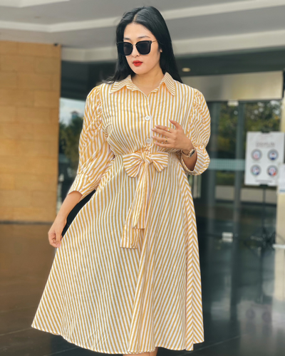 Aidene midi dress lemon