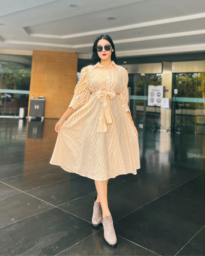 Aidene midi dress lemon