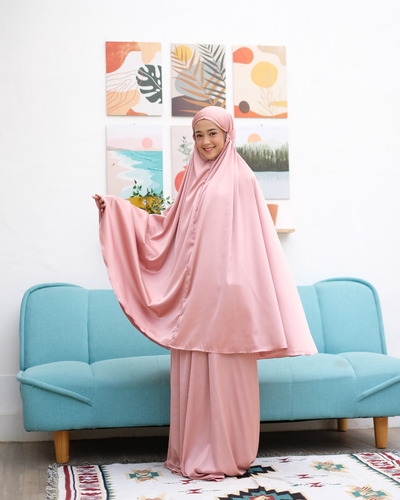 Mukena khadijah sweet pink