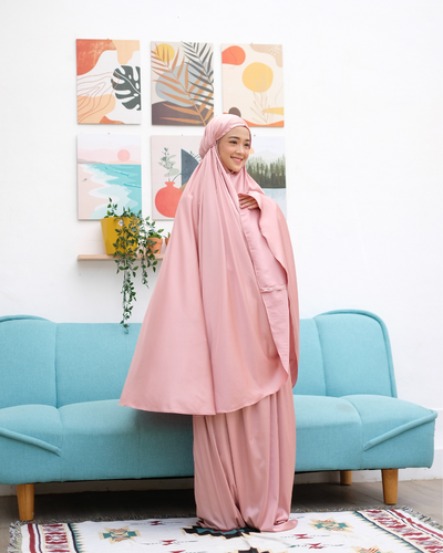 Mukena khadijah sweet pink