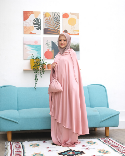Mukena khadijah sweet pink