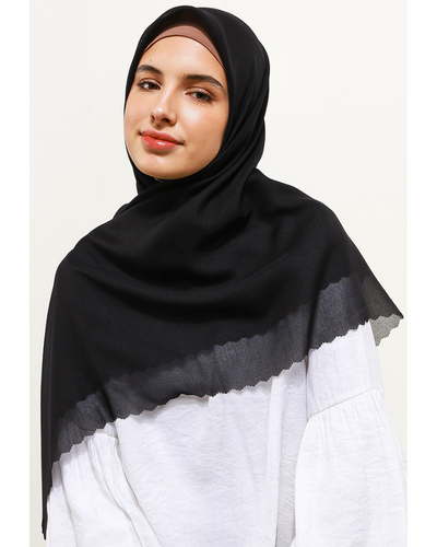 Leena plain scarves black