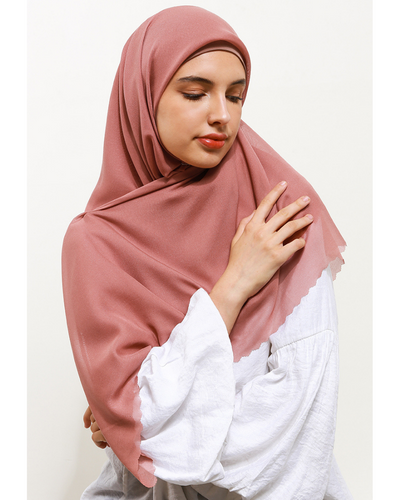 Leena plain scarves french pink