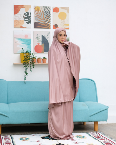 Mukena khadijah light chestnut