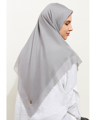 Leena plain scarves metal grey