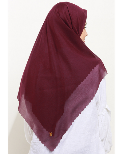 Leena plain scarves burgundi