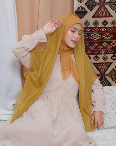 Leena plain scarves mustard