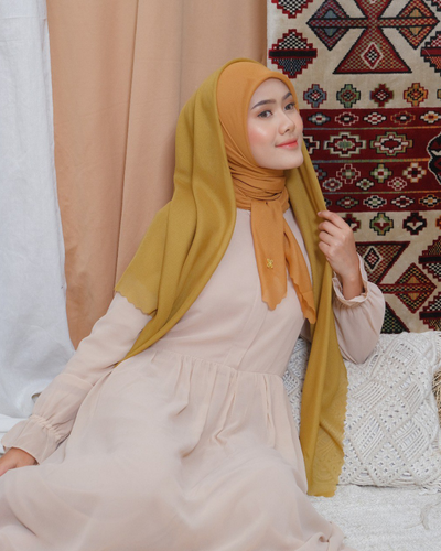 Leena plain scarves mustard