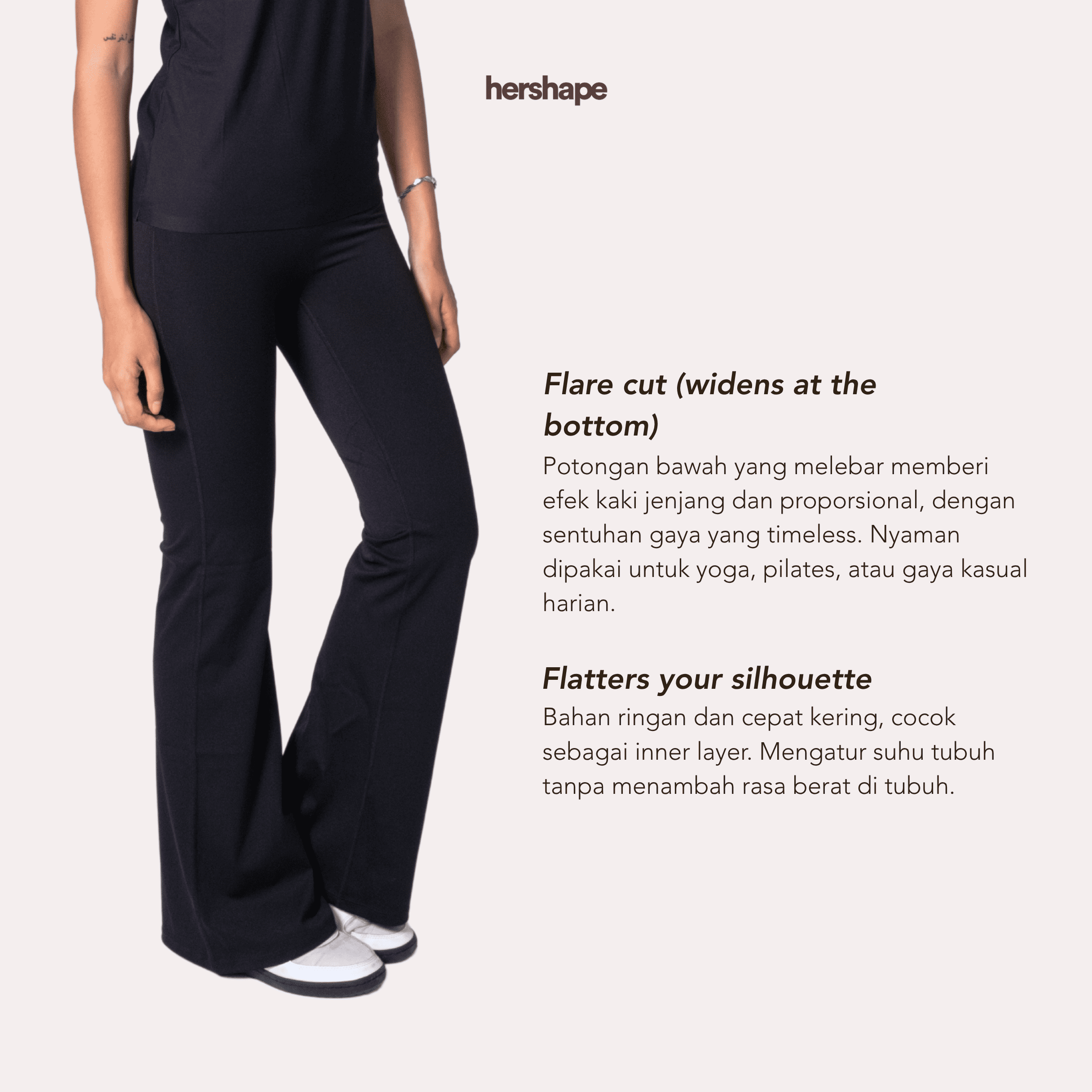 Flare Legging Hershape 2 Pcs