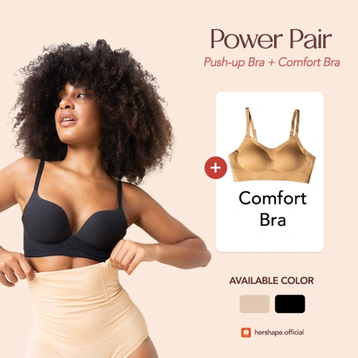 Image of Hershape Seamless Bra Bundle | 1 Push-Up Bra + 1 Comfort Bra