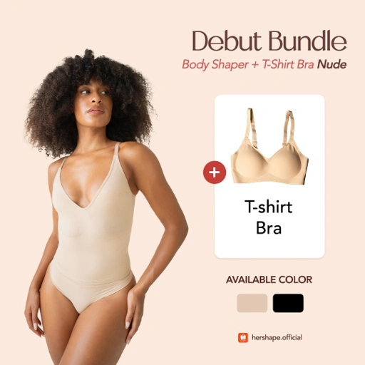 Image of Hershape DEBUT Bundle | 1 Body Shaper + 1 T-shirt Bra 