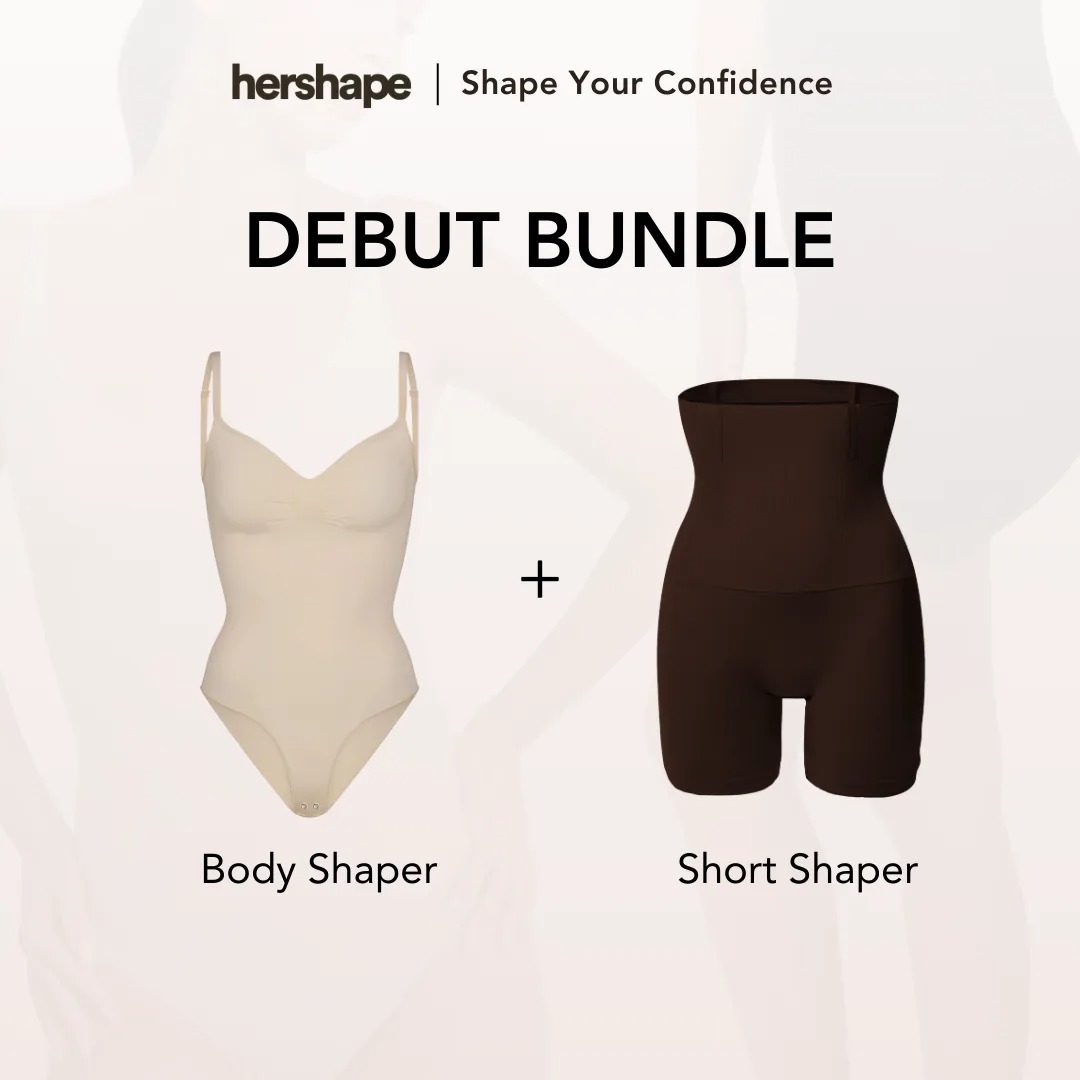 Hershape DEBUT Bundle | 1 Body Shaper + 1 Short shaper 
